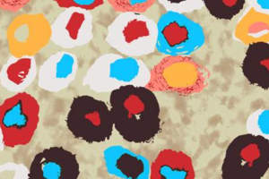 抽象斑点风面料印花素材，适用于休闲服装印花设计