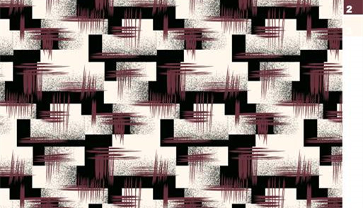 几何抽象风面料印花素材,适用于现代服装印花设计