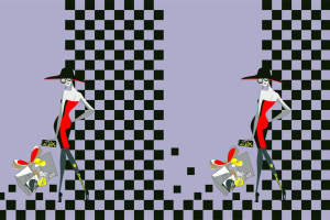 复古摩登女郎风格面料印花素材，适用于服装印花设计