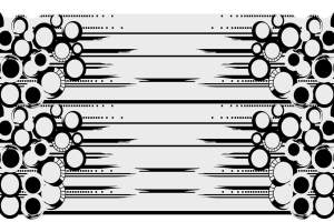 黑白几何圆环纹理面料印花素材，适用于现代简约服装印花设计