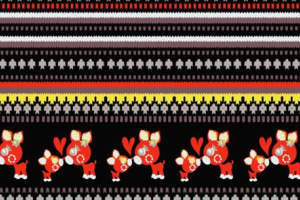 复古卡通风格服装印花素材图，适用于针织衫与童装面料印花设计