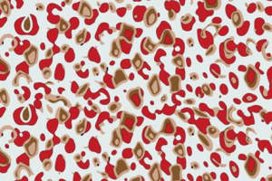 红棕抽象斑点面料印花素材，适用于春夏服装印花设计