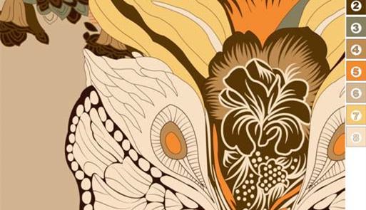 复古手绘风面料印花素材,适用于服装印花设计的精美花型图