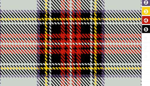 经典红黑黄格纹面料印花素材,适用于服装印花设计与数码印制