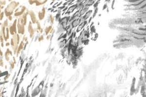 抽象水墨风面料印花素材，适用于高端服装印花设计