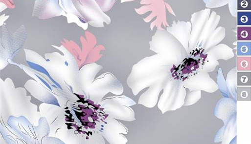 淡雅水墨风花卉面料印花素材,适用于春夏服装印花设计