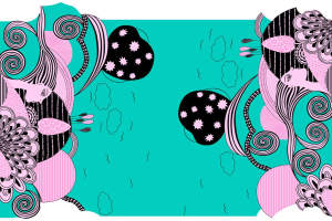 复古迷幻风面料印花素材，适用于服装印花设计的高辨识度花型图