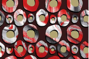 抽象几何圈纹面料印花素材，适用于时尚服装印花设计