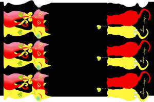 可爱猫咪主题面料印花素材，适用于T恤与童装服装印花设计