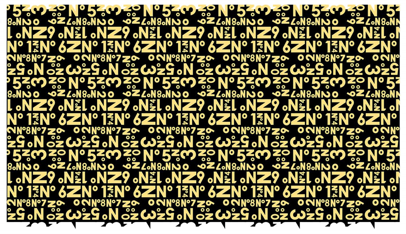 复古字母乱序排列面料印花素材,适用于服装印花设计与潮流服饰开发