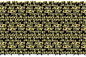 复古字母乱序排列面料印花素材，适用于服装印花设计与潮流服饰开发