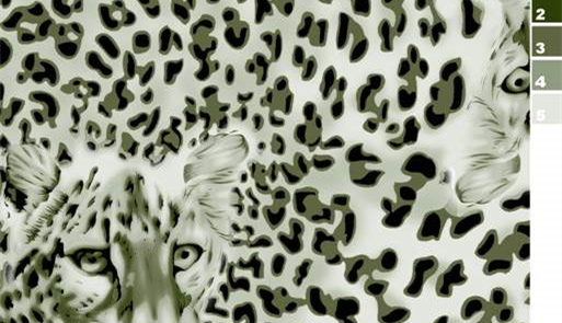 复古豹纹面料印花素材,适用于服装印花设计的高清纹理图