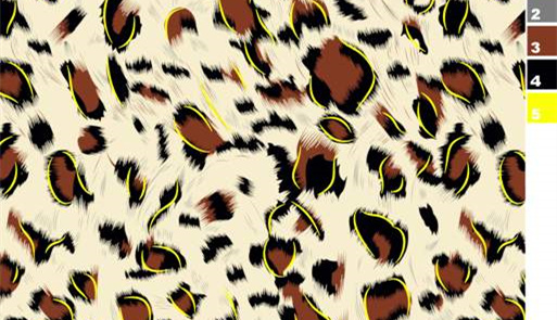 复古豹纹面料印花素材,适用于服装印花设计的高清纹理图