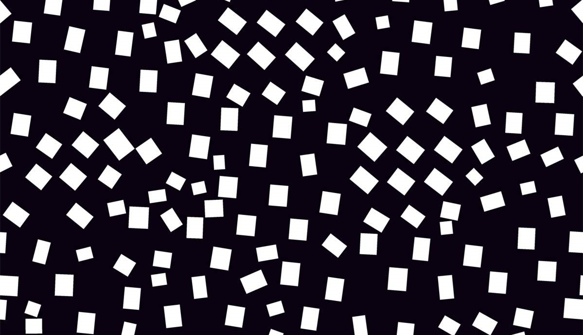 黑白几何碎方块面料印花素材,适用于现代简约服装印花设计