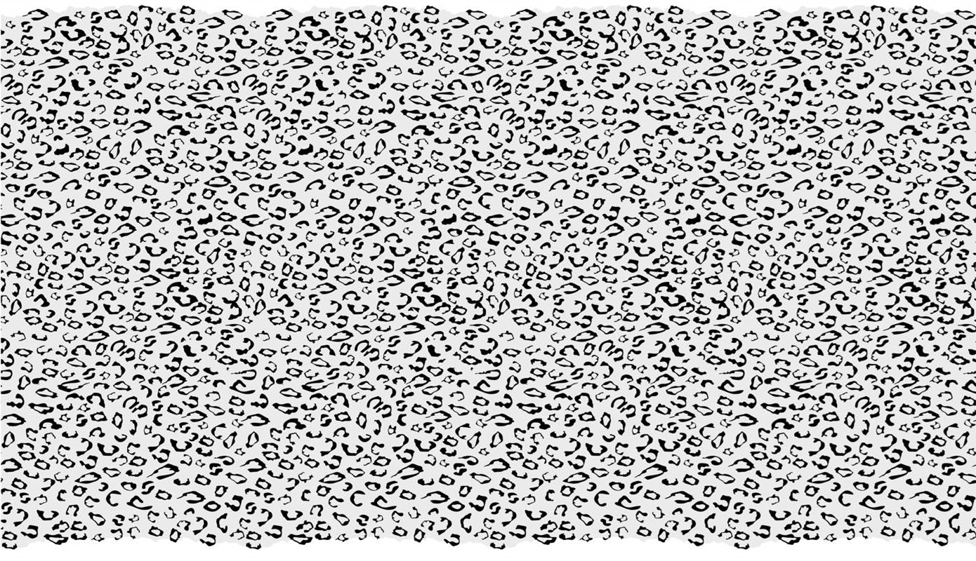 黑白豹纹面料印花素材图,适用于服装印花设计与数码印染
