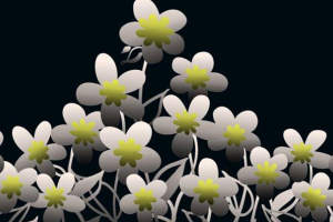 简约灰白小花面料印花素材，适用于春夏服装印花设计