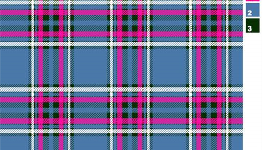 蓝粉绿格纹面料印花素材,适用于休闲服装印花设计