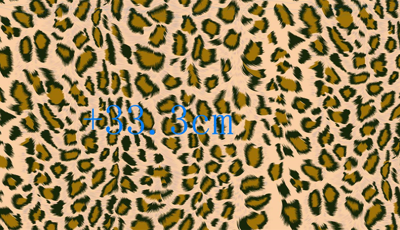复古豹纹面料印花素材图,适用于服装印花设计与数码印染