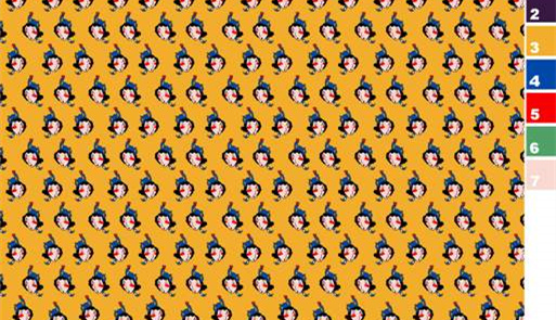 复古卡通人物重复图案面料印花素材,适用于儿童服装印花设计