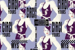 复古波普风人物印花面料素材，适用于服装印花设计与定制