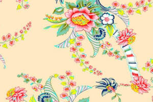 复古花卉面料印花素材，适用于春夏服装印花设计