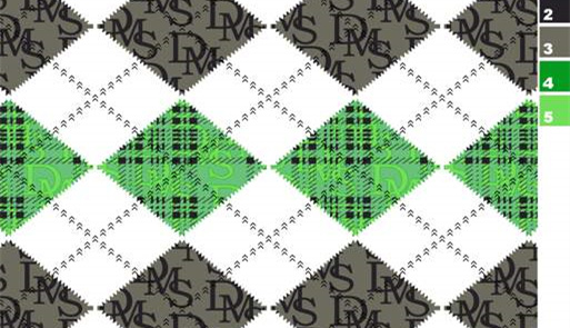 几何菱格拼接风面料印花素材,适用于服装印花设计与定制