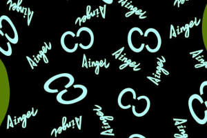 简约字母与符号组合面料印花素材，适用于服装印花设计