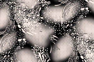 黑白抽象液态纹理面料印花素材，适用于潮流服装印花设计