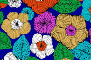 复古手绘风花卉面料印花素材，适用于服装印花设计与数码印制