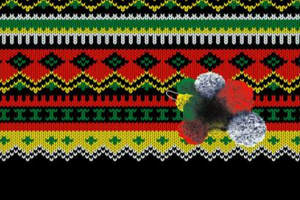 民族风针织纹理面料印花素材，适用于服装印花设计与毛衣图案开发