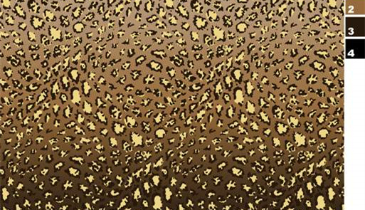 复古豹纹面料印花素材图,适用于服装印花设计与数码印染