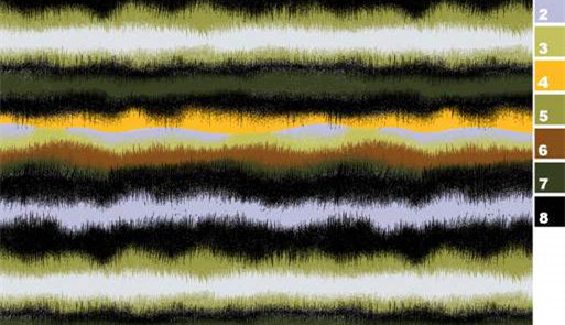 抽象波浪条纹面料印花素材,适用于休闲服装印花设计