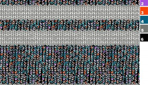 针织纹理混色条纹面料印花素材,适用于休闲服装印花设计