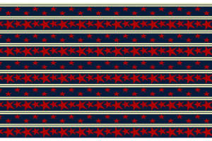 经典红蓝星条纹面料印花素材，适用于服装印花设计与批量生产