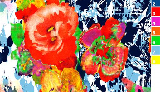 抽象花卉面料印花素材,适用于春夏服装印花设计