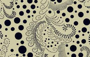 复古波点藤蔓风面料印花素材，适用于服装印花设计与数码印制