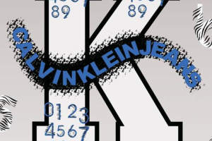 潮流字母与斑马纹融合的服装印花素材，适用于T恤与牛仔面料印花设计