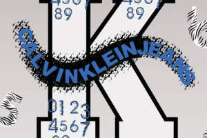 CK字母喷溅风面料印花素材，适用于潮流服装印花设计