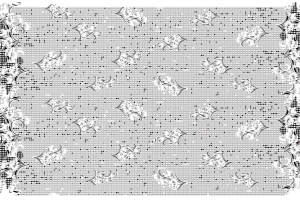 精致花卉边框面料印花素材，适用于服装印花设计与数码印制