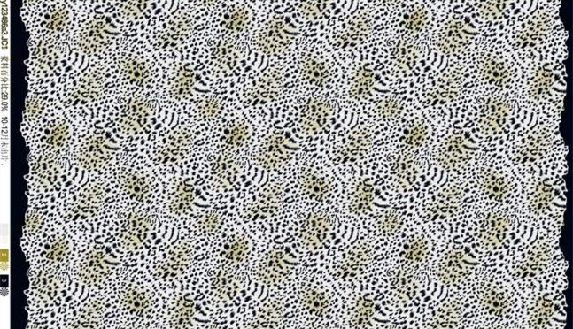 复古豹纹与斑点融合面料印花素材,适用于服装印花设计