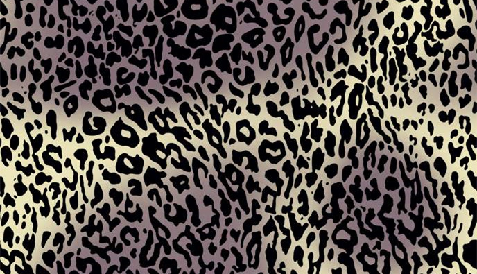 复古渐变豹纹面料印花素材,适用于时尚服装印花设计