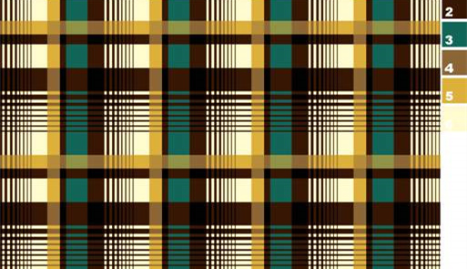 复古格纹面料印花素材图,适用于服装印花设计与数码印染