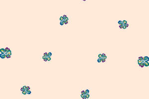 清新手绘风小花图案面料印花素材，适用于服装印花设计