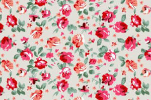 复古玫瑰碎花面料印花素材，适用于女装衬衫与连衣裙服装印花设计