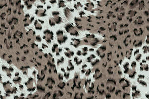 复古手绘风豹纹面料印花素材，适用于服装印花设计与数码印染