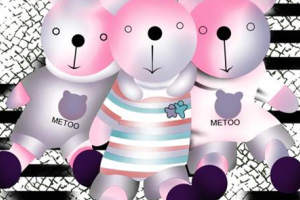 可爱卡通小熊面料印花素材，适用于儿童服装印花设计