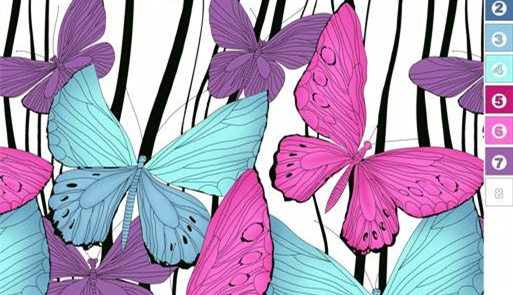 蝴蝶手绘风面料印花素材,适用于春夏服装印花设计