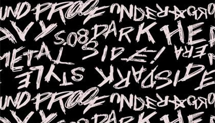 黑白涂鸦风面料印花素材,适用于街头潮牌服装印花设计