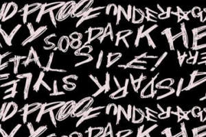 黑白涂鸦风面料印花素材，适用于街头潮牌服装印花设计