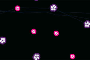 简约四瓣花面料印花素材，适用于服装印花设计与数码印染